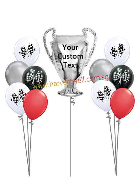 F1 Racing Car Trophy Balloon Bundle Set